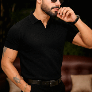 Printed Polo Collar Pure Cotton Slim Fit T-shirt